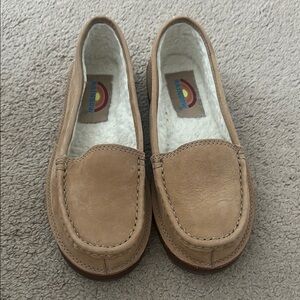 Rainbow Tan Leather Loafers